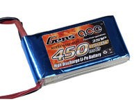 Gens Ace 2S1P 450mAh 7.4v 25C Lipo Battery Pack